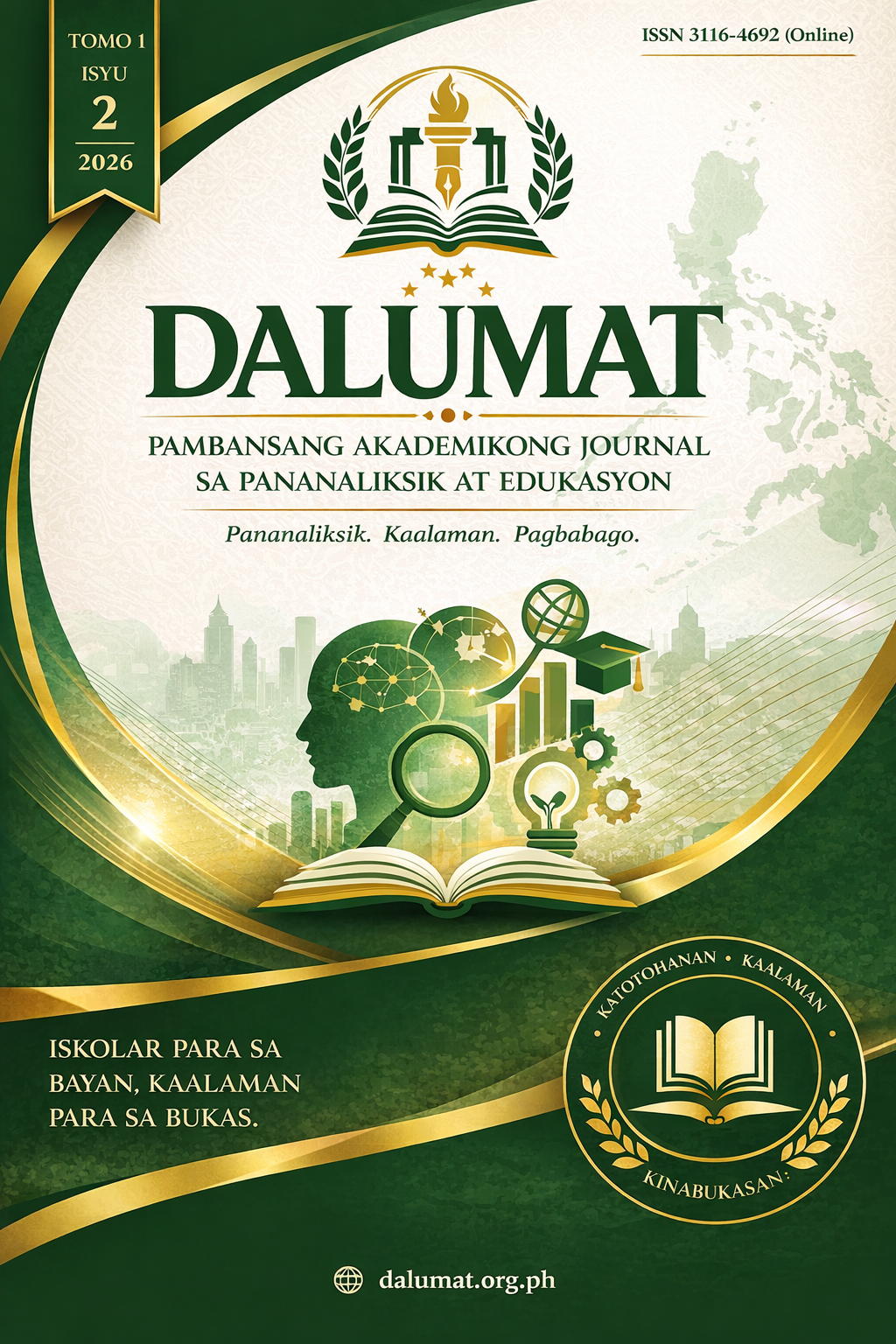 					View Vol. 1 No. 2 (2026): DALUMAT: Pambansang Akademikong Journal sa Pananaliksik at Edukasyon
				